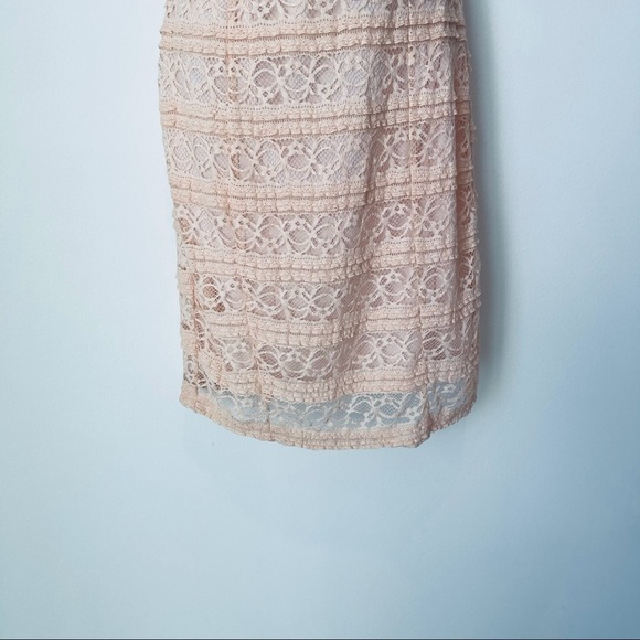 MAUDE strapless dress lace pale pink mini bodycon 6881 - Picture 7 of 9